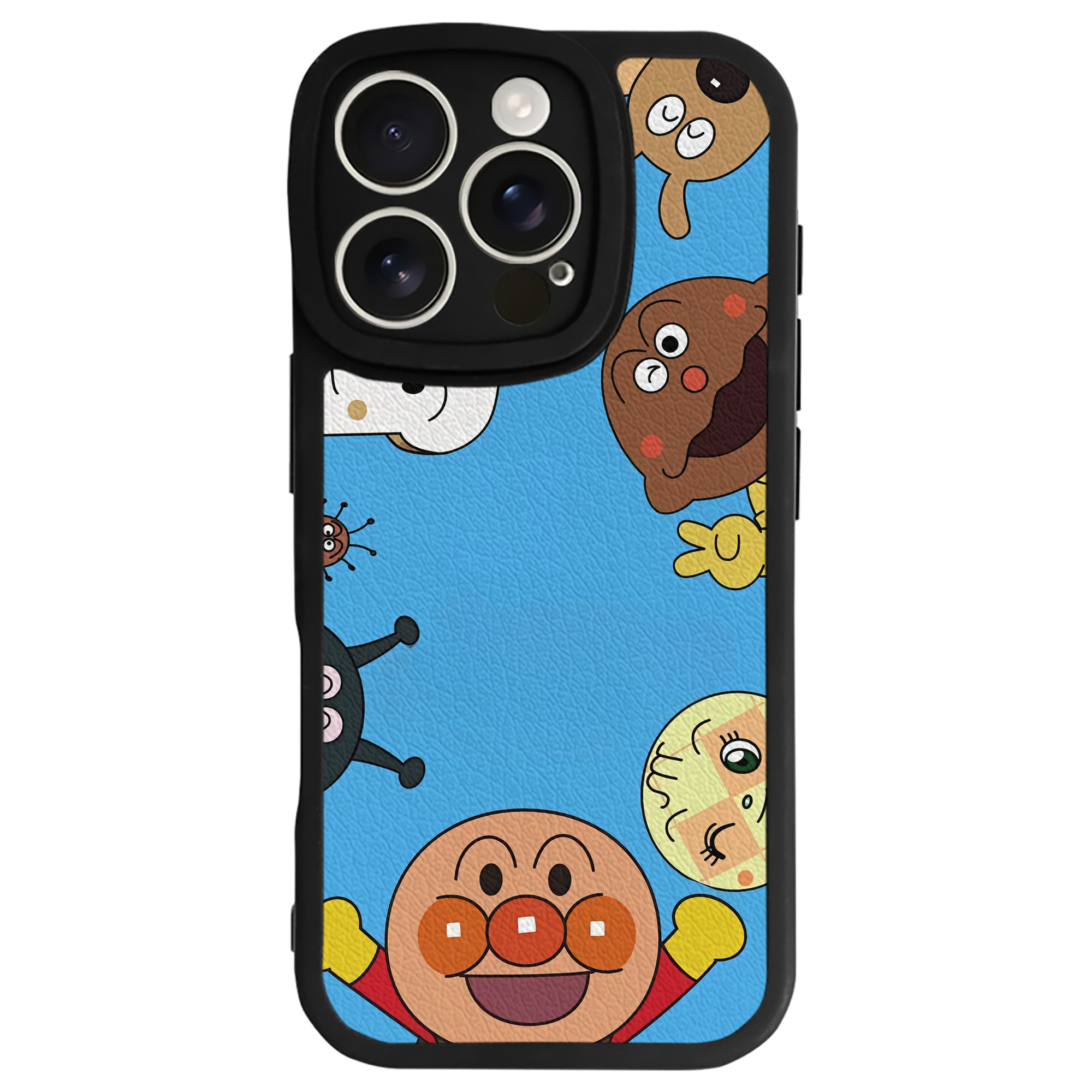 （画像用） アンパンマン Anpanman 【iPhone 16シリーズ対応】シリコンスマホケース（レザー調） 材質：シリコン
